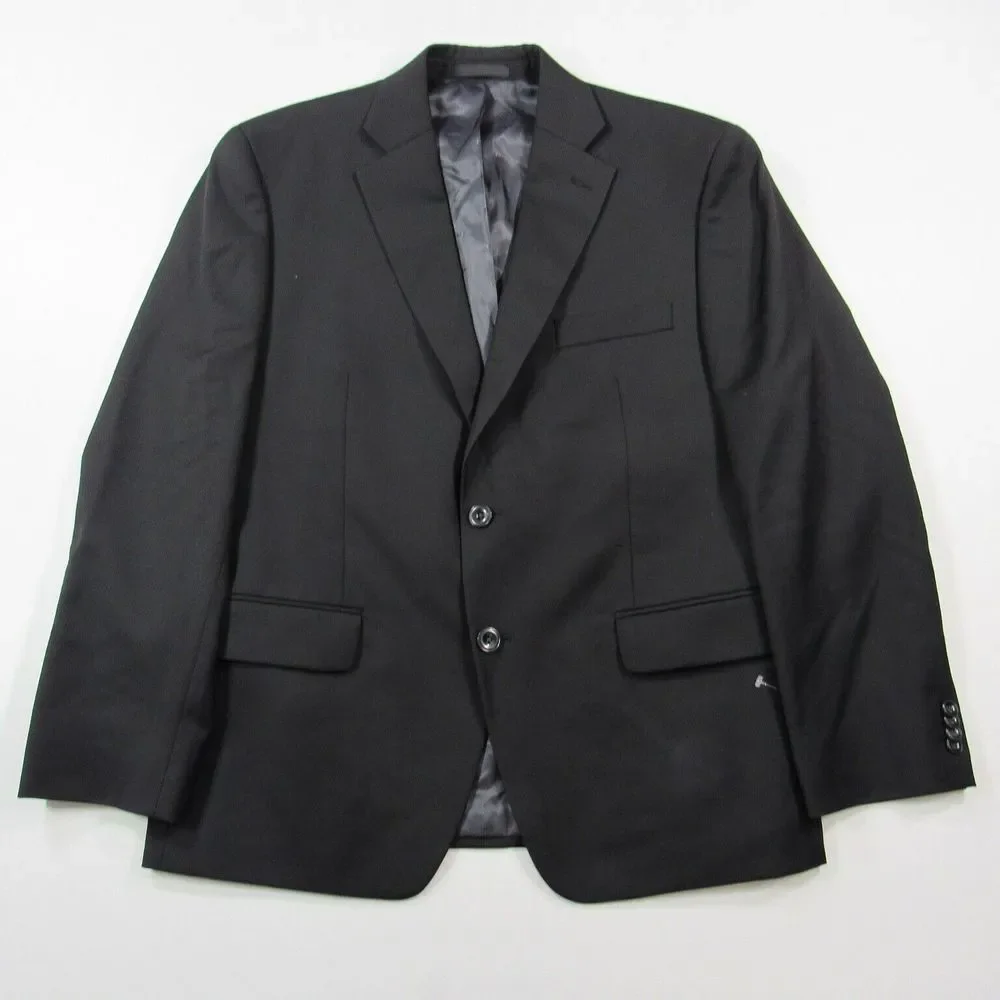 Michael Kors Blazer Mens 42S Black Solid Modern-Fit Stretch Suit Jacket $450 NEW